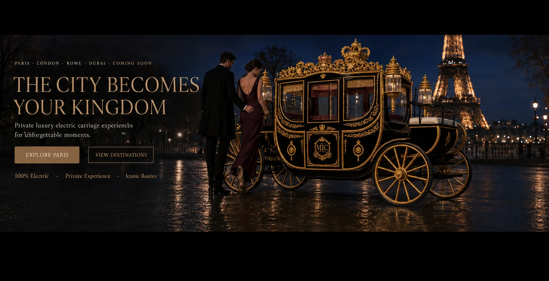 Luxury electric carriage in Paris